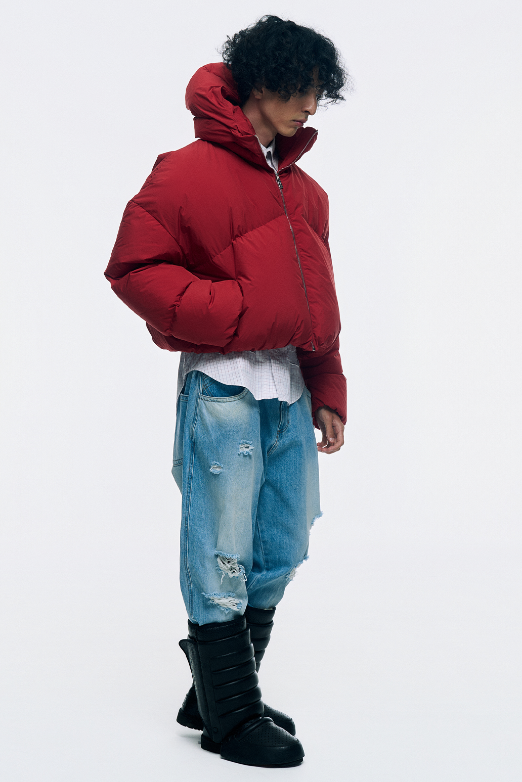 CROPPED DOUBLE NECK BUBBLE