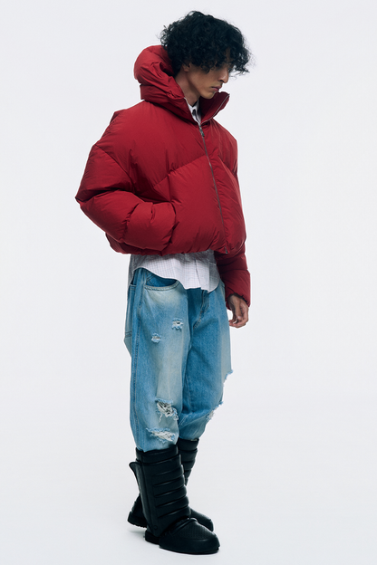 CROPPED DOUBLE NECK BUBBLE