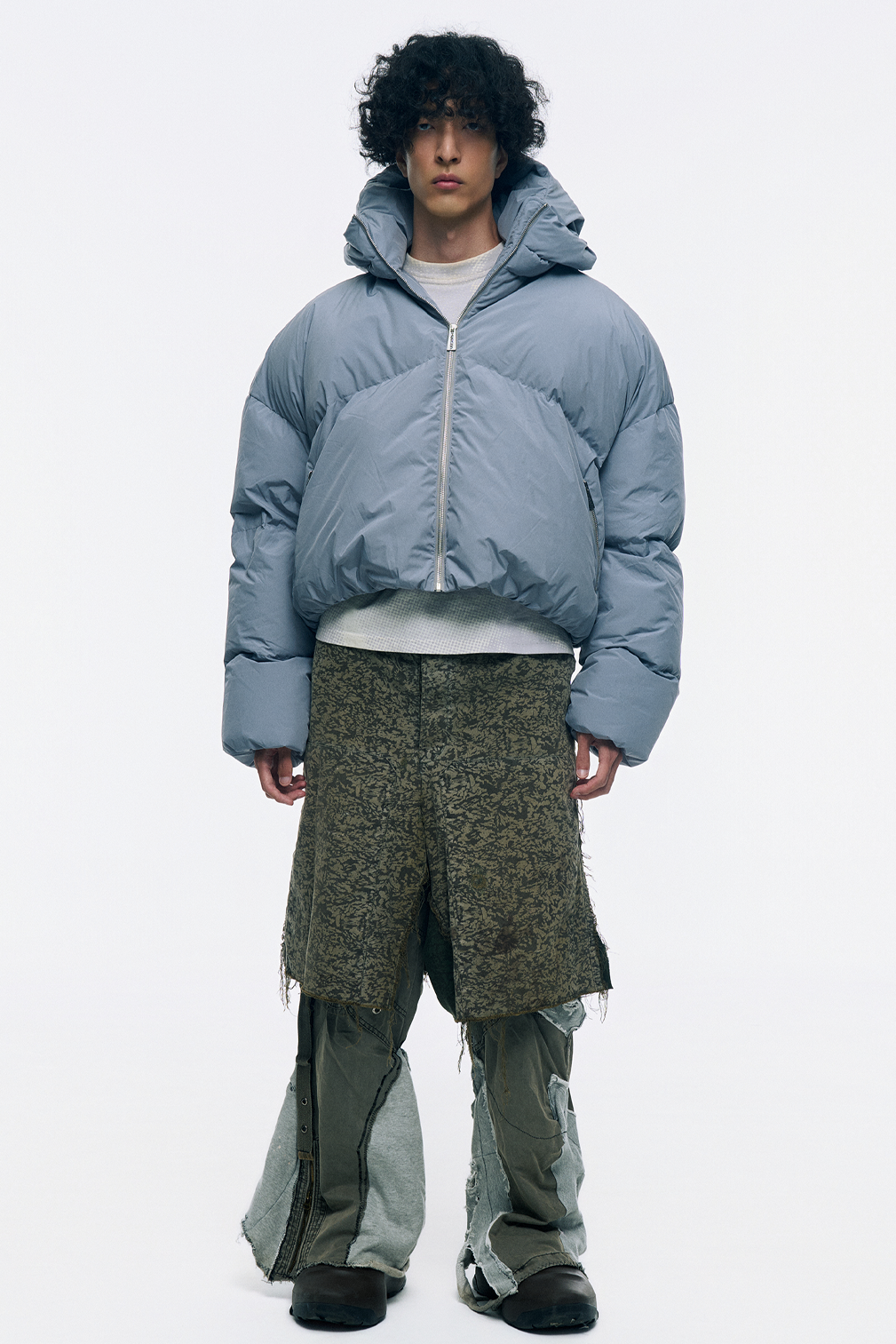 CROPPED DOUBLE NECK BUBBLE