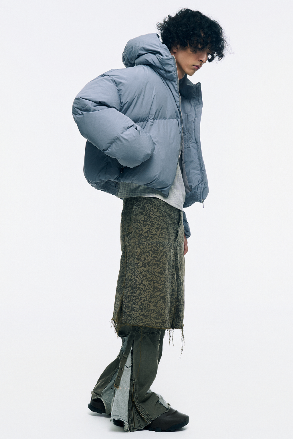 CROPPED DOUBLE NECK BUBBLE