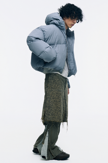 CROPPED DOUBLE NECK BUBBLE