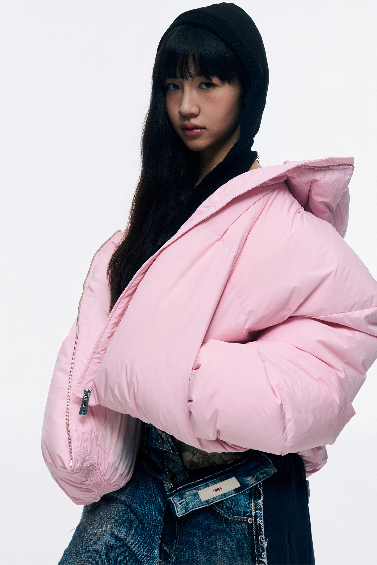 CROPPED DOUBLE NECK BUBBLE