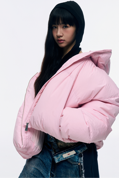 CROPPED DOUBLE NECK BUBBLE