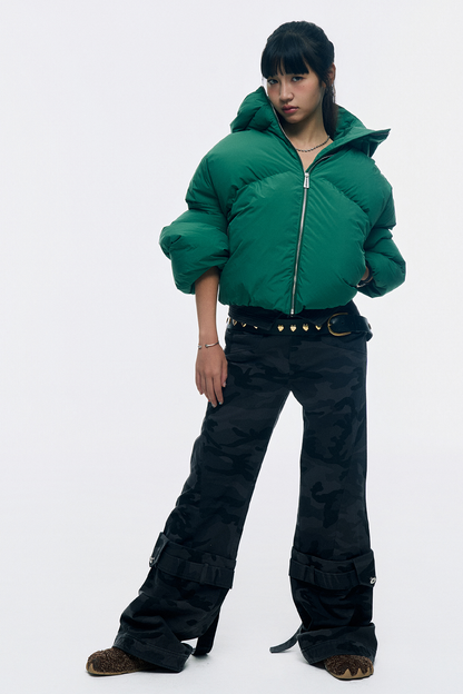 CROPPED DOUBLE NECK BUBBLE