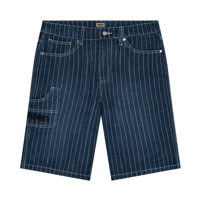 PIN STRIPE DENIM SHORTS