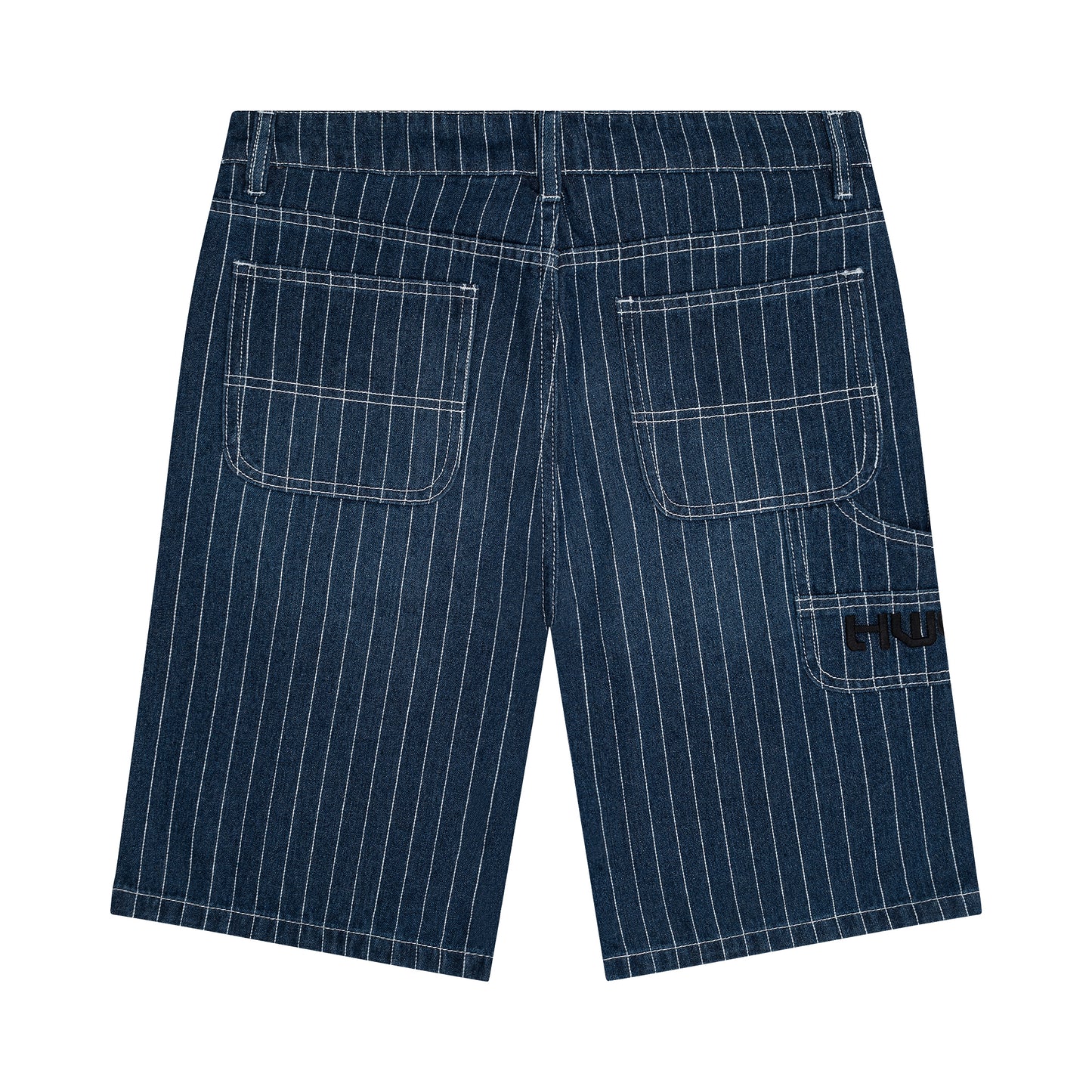 PIN STRIPE DENIM SHORTS