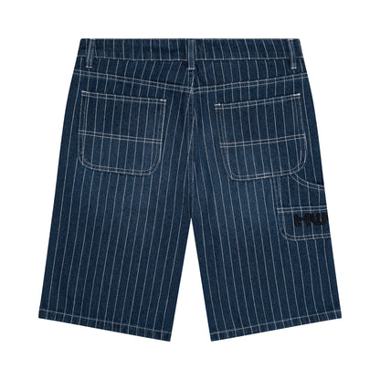 PIN STRIPE DENIM SHORTS