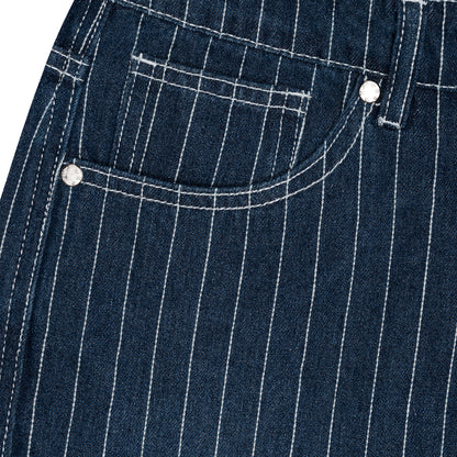 PIN STRIPE DENIM SHORTS