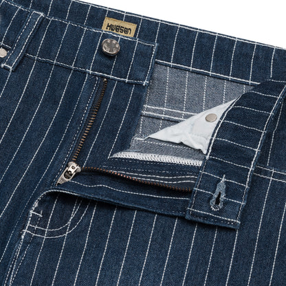 PIN STRIPE DENIM SHORTS